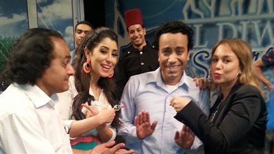 بالصور.. آيتن عامر وسامح حسين في 