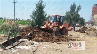 بالصور.. إزالة 51 حالة تعد على أراضي هندسة صرف المحلة بالغربية
