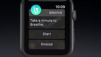 تطبيق «أبل ووتش» يتحول لمدرب للتنفس العميق