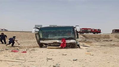 أسماء مصابي حادث انقلاب أتوبيس بطريق 