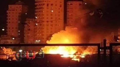 اللقطات الأولى لحريق مسطح مراكب الصيد بالإسكندرية | صور