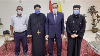 ممثلا الكنيسة يقدمان التهنئة  لمحافظ شمال سيناء بمناسبة عيد الأضحى