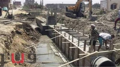 تركيب محبس الطرد لمحطة صرف الجميزة بالقصاصين