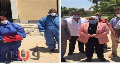 ماجدة هجرس تهنئ فريق مستشفى العزل بالإسماعيلية بالعيد