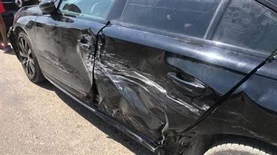 7 سيارات محطمة في حادث حمو بيكا بمارينا| صور