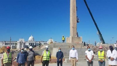 ترميم مسلة الملك رمسيس الثاني بمدينة العلمين الجديدة