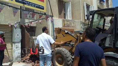 إزالة فورية لحالة تعد بمدينة المستقبل في الإسماعيلية | صور