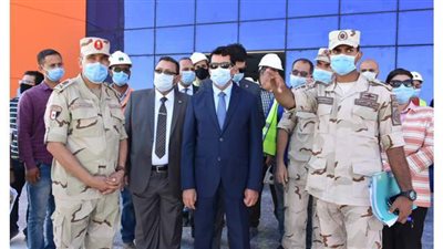وزير الرياضة يتفقد معدلات إنجاز إنشاء الصالة المغطاة ببرج العرب استعداداً لمونديال اليد