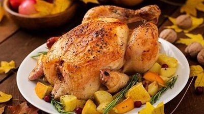 طريقة عمل الديك الرومي مع الخضار