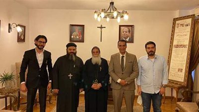 أسقف مدينة 6 أكتوبر وأوسيم يستقبل قيادي حزب المؤتمر محمد عادل إمام وعلاء الشافعي