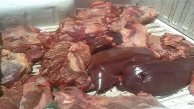 مصادرة 27 طن كبدة فاسدة داخل ثلاجة لحفظ السلع بالجيزة