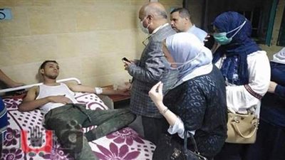 وكيل صحة الغربية يتابع حالة المصابين في انهيار منزل الرجبي بالمحلة | صور