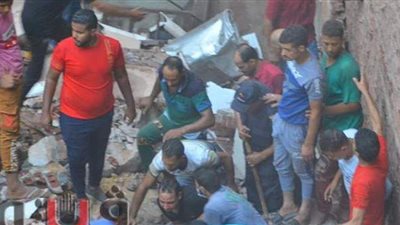 تشييع جثامين ٨ لقوا مصرعهم في انهيار عقار المحلة