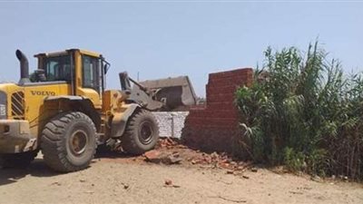 إزالة 39 حالة تعد على الأراضي الزراعية بالمنوفية