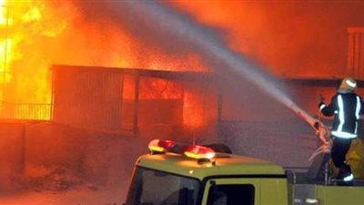 انتداب المعمل الجنائي لمعاينة حريق التبة في مدينة نصر