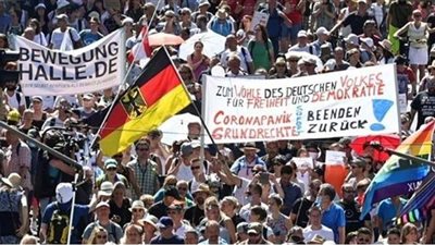 المئات يتظاهرون في شتوتجارت احتجاجا على قيود كورونا