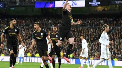 ريال مدريد  يتعادل 1-1 عبر رأسية بنزيما أمام مانشستر سيتي