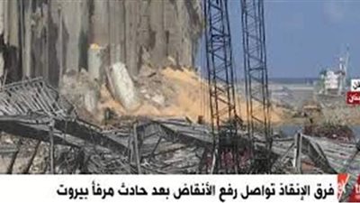 فرق الإنقاذ تواصل رفع الأنقاض بعد حادث مرفأ بيروت | فيديو