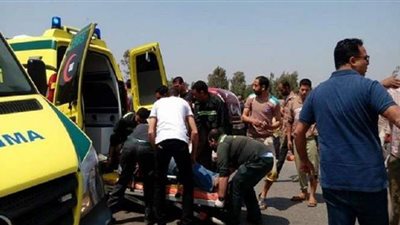 فريق من النيابة ينتقل لمعاينة حادث الطريق الإقليمي بالقليوبية