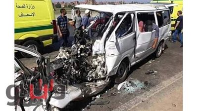 الباجور تتشح بالسواد بعد مصرع 9 من أبنائها في حادث تصادم مروع