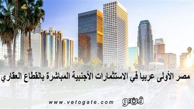 مصر الأولى عربيا في الاستثمارات الأجنبية المباشرة بالقطاع العقاري | إنفوجراف