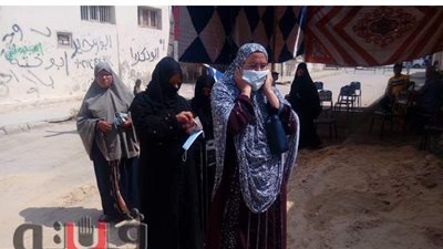 التزام  الناخبين بالإجراءات الاحترازية بلجان الإسماعيلية | صور