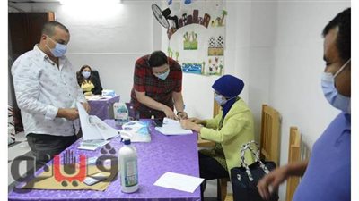 توافد المواطنين على اللجان قبل الإغلاق بالمهندسين | صور