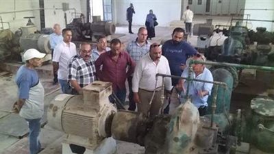 رئيس شركة مياه القناة يتفقد أعمال التجديد بمحطة فايد