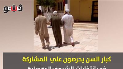 كبار السن يحرصون علي  المشاركة في انتخابات  الشيوخ بالدقهلية | فيديو