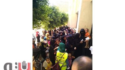 طوابير في قرية نزلة البدرمان بديرمواس على التصويت لانتخابات الشيوخ بالمنيا