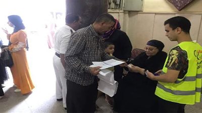 قاض يخرج من اللجنة لناخبة مسنة للإدلاء بصوتها في زفتى