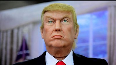 بالصور.. لقاء قمة بين بوتين وترامب في معرض للتماثيل بالصين