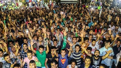 بالصور.. مسيرة لجماهير المصري احتفالا بالفوز على الأهلي