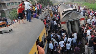 5 مصابين بحادث قطار البدرشين من أسيوط