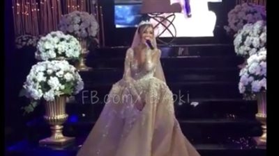 بالفيديو.. عروس تشعل حفل زفافها بأغنية رومانسية