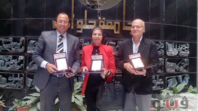 جامعة حلوان تكرم 3 أعضاء هيئة تدريس حاصلين على جوائز الدولة التشجيعية