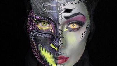 بالفيديو والصور.. أقوى إطلالات الهالوين المرعبة لفنانة مكياج أمريكية