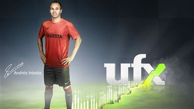 شركة UFX تقدم لاعب البارسا أندريس إنييستا سفيرا جديدا لعلامتها التجارية