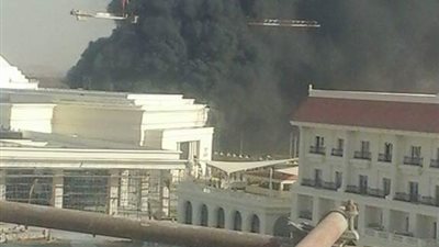 الصور الأولى من حريق العاصمة الإدارية الجديدة