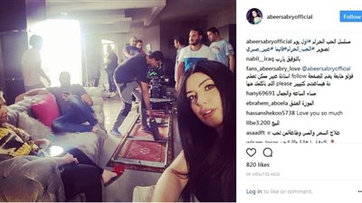 عبير صبرى في كواليس أول يوم تصوير لمسلسل «الحب الحرام»