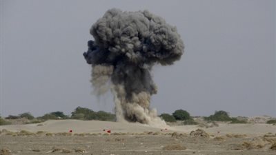 انفجار ألغام حرب بالكيلو 17 ببورسعيد