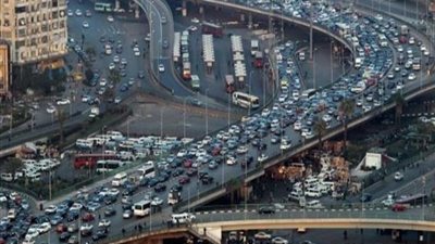 كثافات مرورية أعلى كوبري 6 أكتوبر