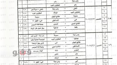 جدول الدور الثاني لدوري الجمهورية للناشئين مواليد 2002