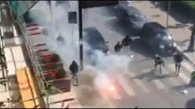 بالفيديو.. 3 جرحى في جمهور باليرمو في اشتباكات لاتسيو