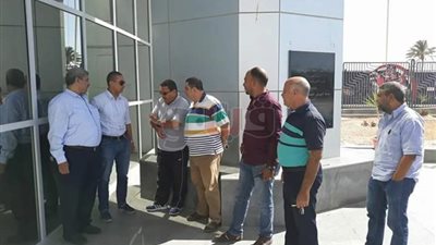 بالصور.. الإسكندرية تطمئن على نظافة ملعب برج العرب قبل مواجهة الكونغو