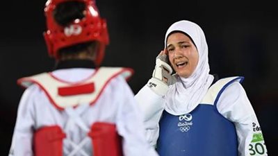 بالصورة.. دموع هداية ملاك بعد برونزية «التايكوندو» بـ«ريو 2016»