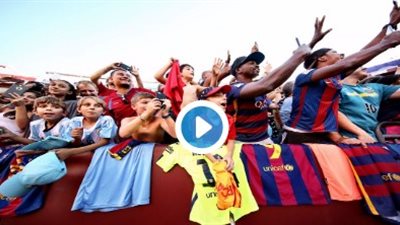 بالفيديو.. برشلونة يختتم تدريباته لمواجهة مانشستر يونايتد