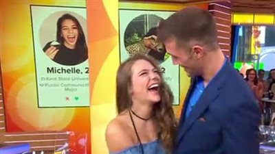 بالفيديو.. أول لقاء بين شاب وحبيبته عبر برنامج تليفزيوني