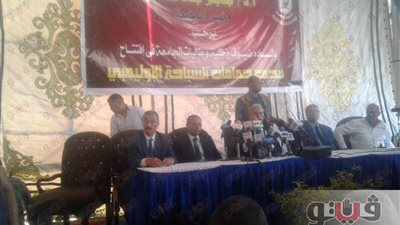 بالصور.. تفاصيل مؤتمر جامعة القاهرة لإعلان تبرعات أبو الريش