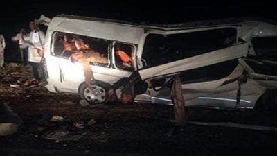 مصرع وإصابة ٩ ضباط في انقلاب ميكروباص على «طريق القاهرة- أسيوط»